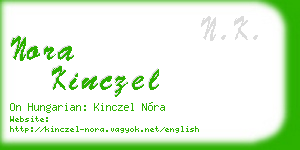 nora kinczel business card
